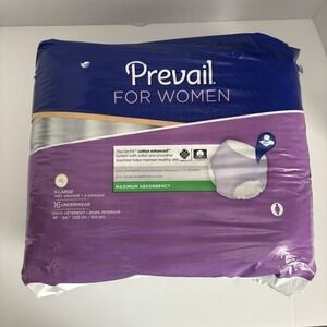 Prevail Maximum For Women Daily Disposable Incontinence Underwear, XL Pack of 16